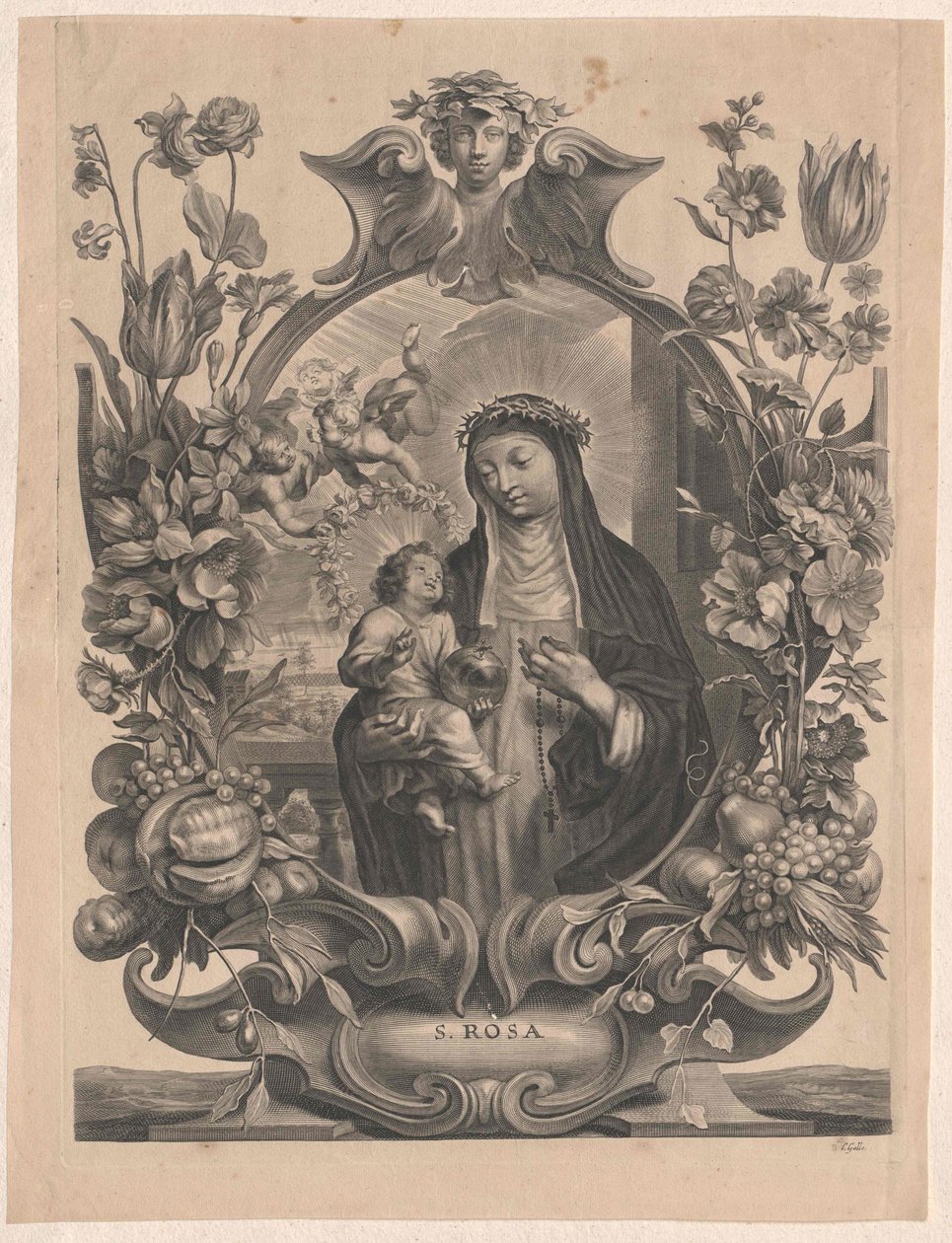 Svatá Rosa z Limy od Artist Unknown