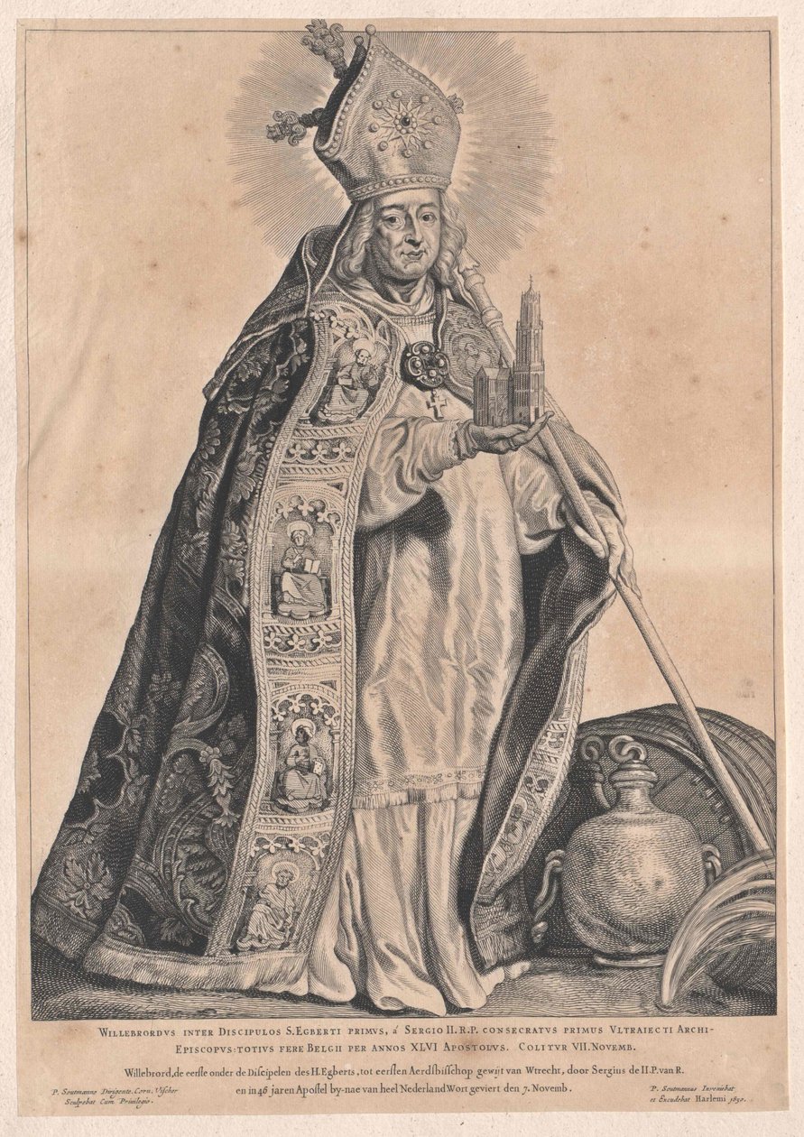 Svatý Willibrord od Artist Unknown