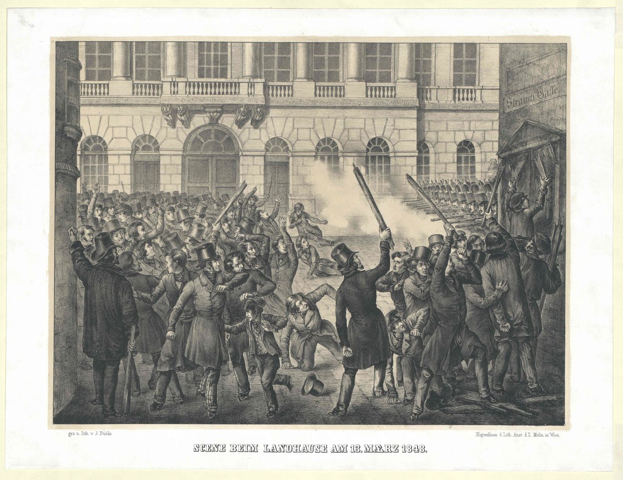 Scéna ve venkovském domě 13. března 1848 od Artist Unknown