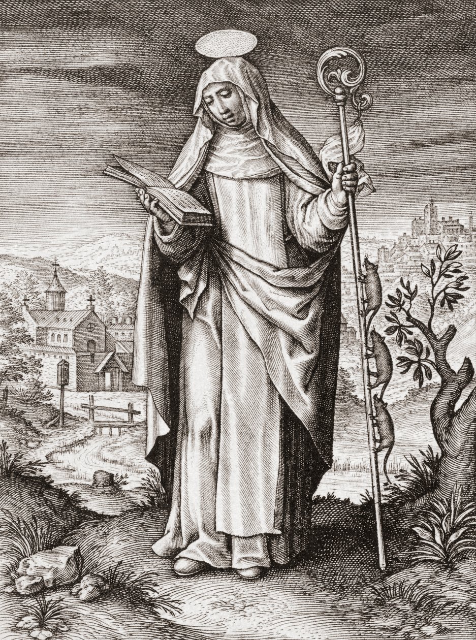 Svatá Gertruda z Nivelles od Artist Unknown
