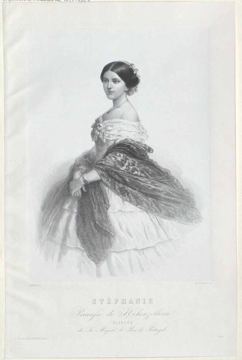 Stephanie Friederike z rodu Hohenzollern-Sigmaringen od Artist Unknown