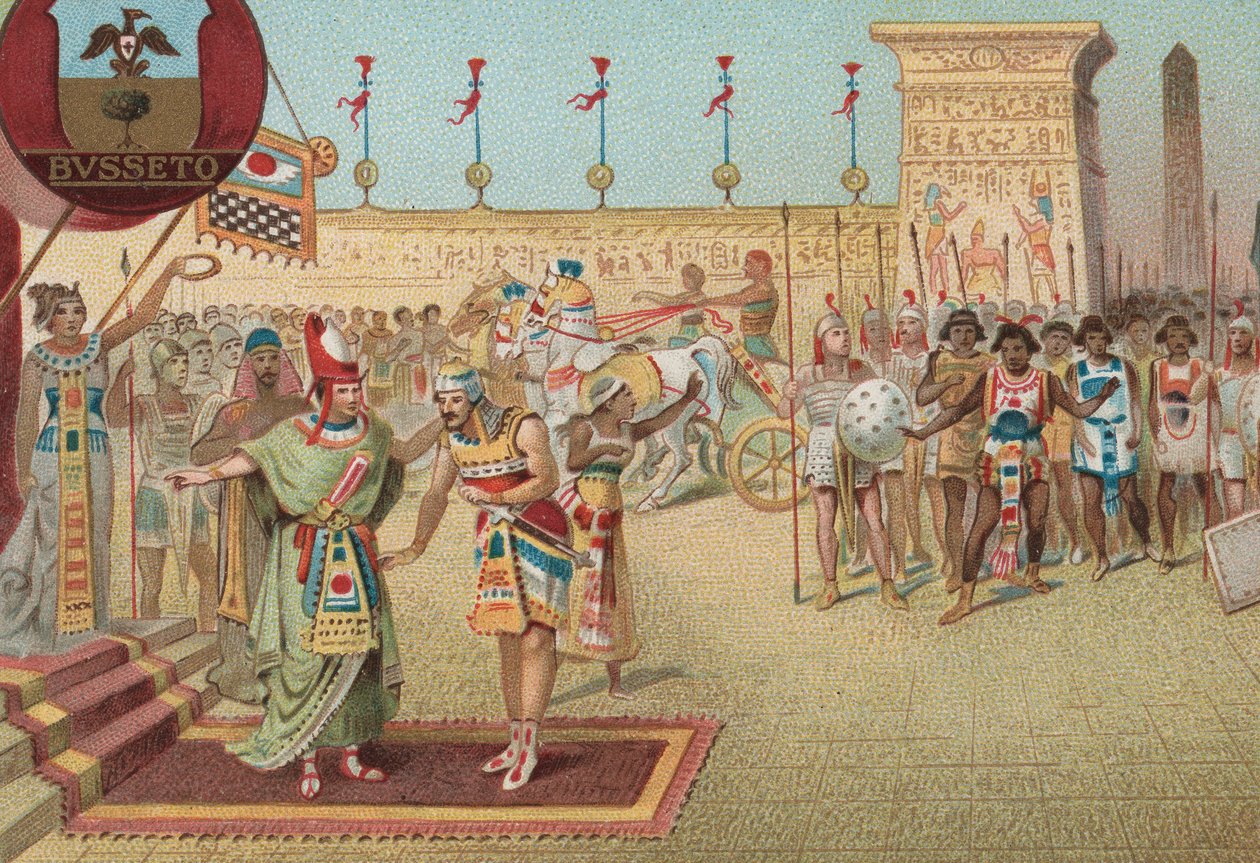 Triumfální návrat velitele egyptské armády Radamese, 2. dějství, 2. scéna z opery Aida Giuseppe Verdiho od Artist Unknown
