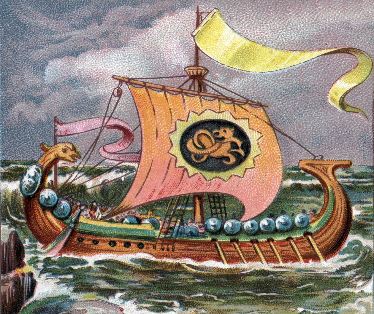 VIKING SHIP - Drakkar od Artist Unknown