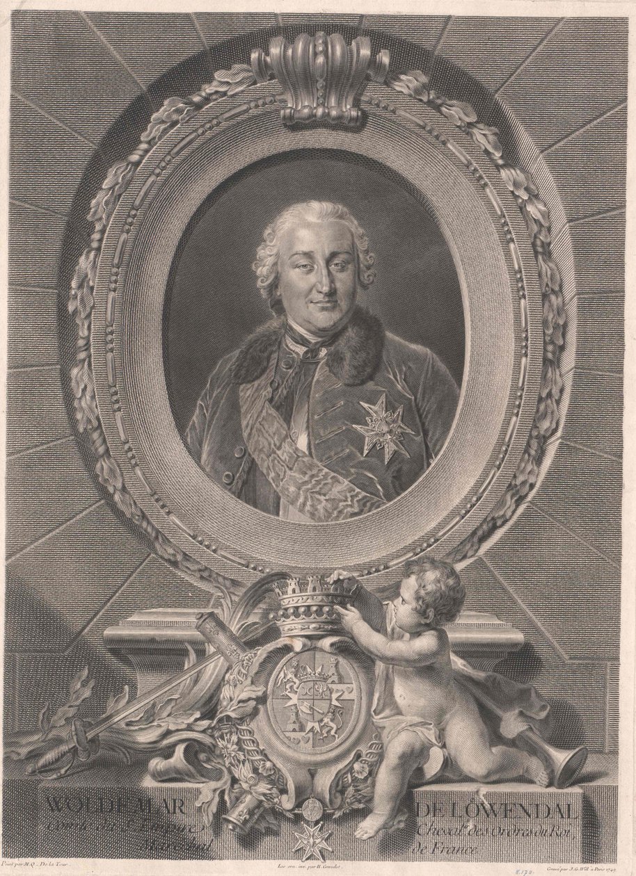 Valdemar hrabě Loewendal (tisk) od Artist Unknown