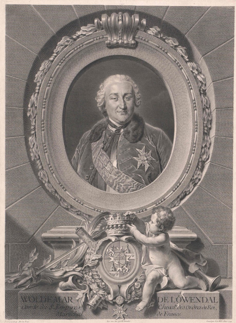 Valdemar hrabě Loewendal (tisk) od Artist Unknown