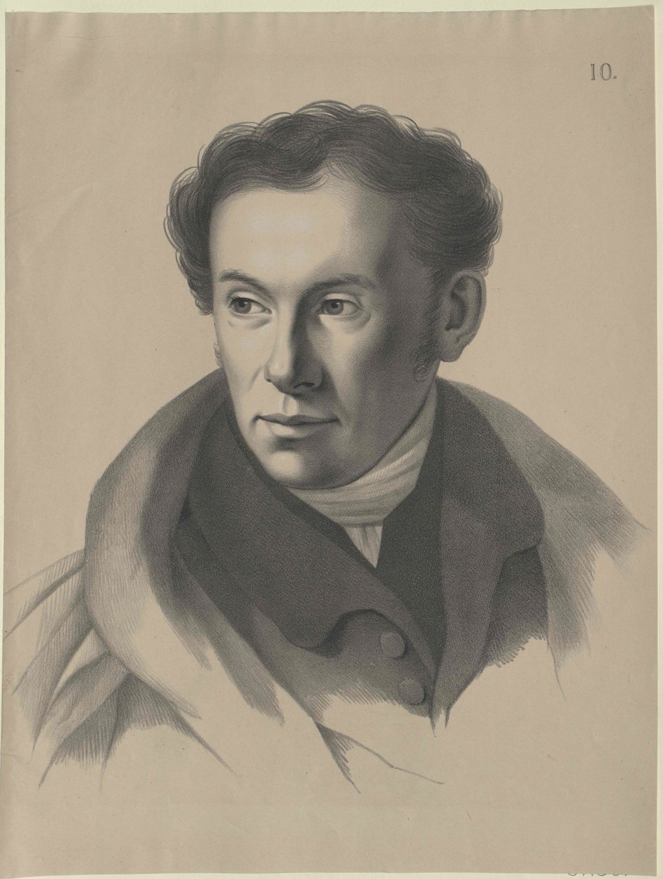 Vasilij Andrejevič Žukovskij (tisk) od Artist Unknown