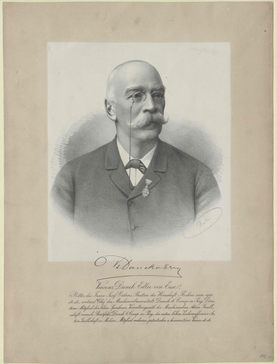 Vincent von Danek-Esse (tisk) od Artist Unknown