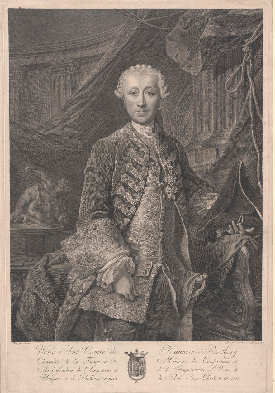 Wenzel Anton kníže z Kaunitz-Rietbergu od Artist Unknown