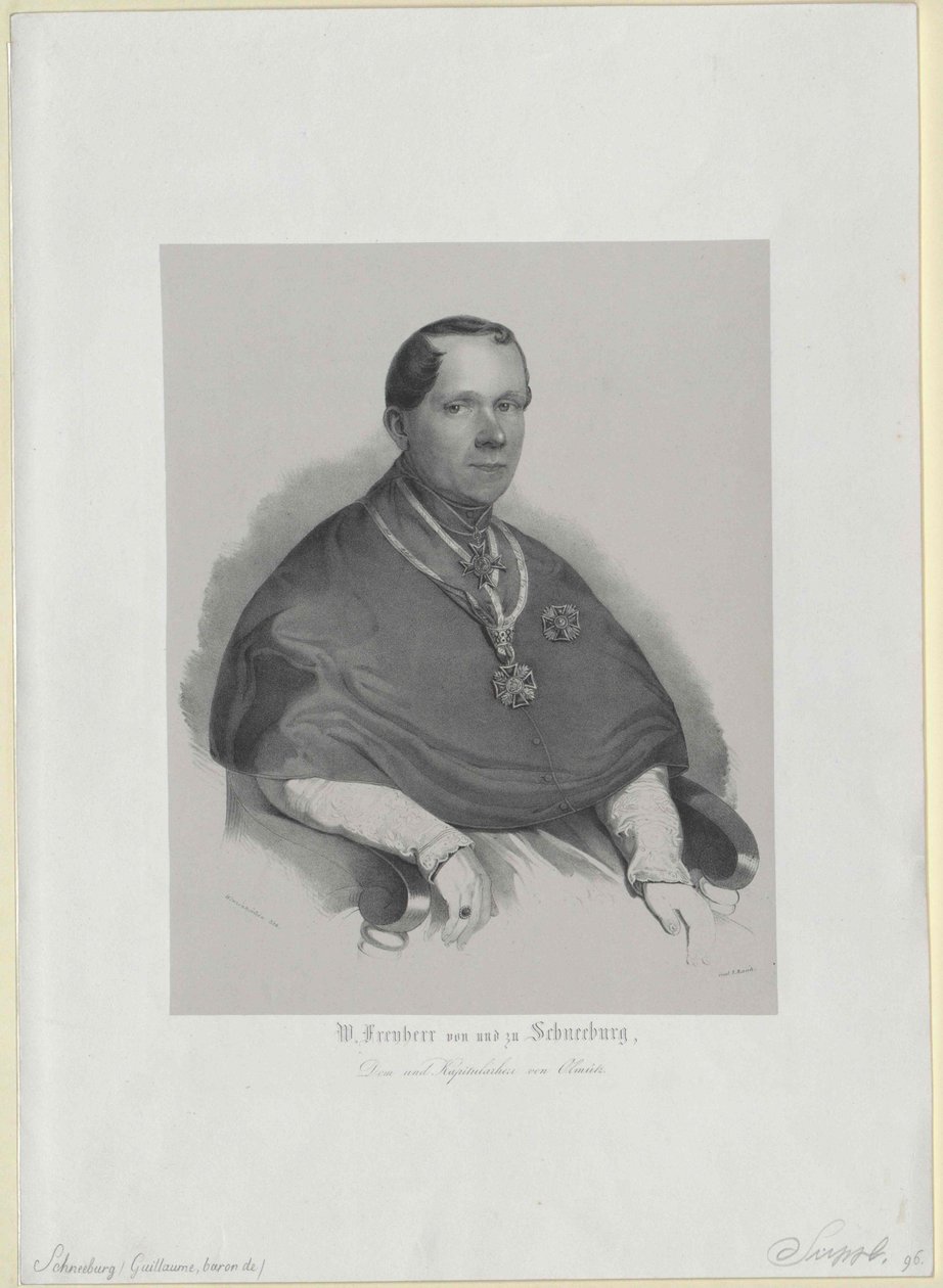 Wilhelm baron Schneeburg na Salthaus a disk od Artist Unknown