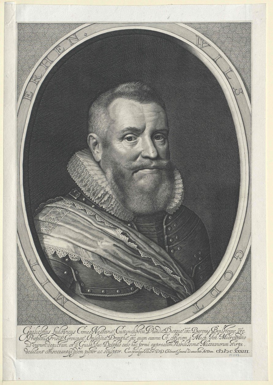 Vilém Ludvík hrabě Nassau-Dillenburg od Artist Unknown