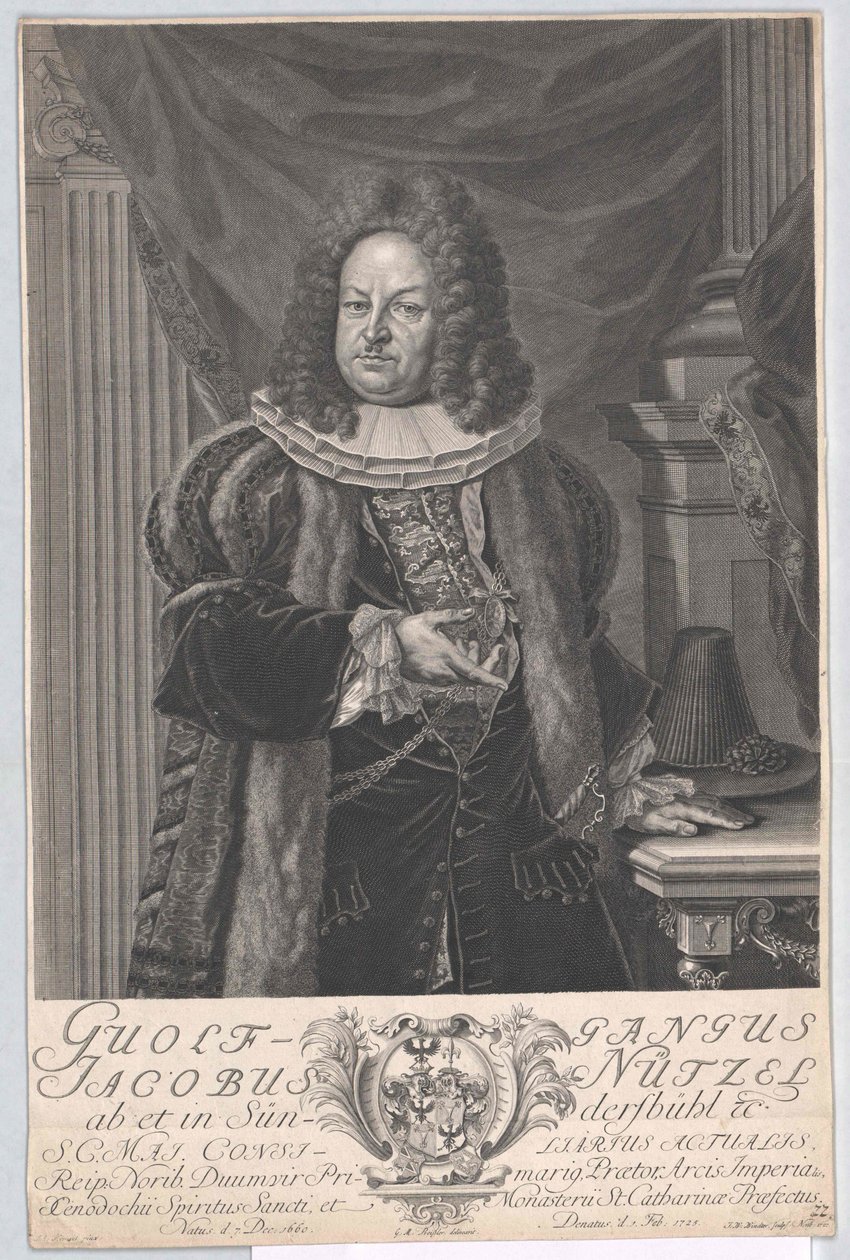 Wolfgang Jacob Nuetzel von Suendersbuehl od Artist Unknown