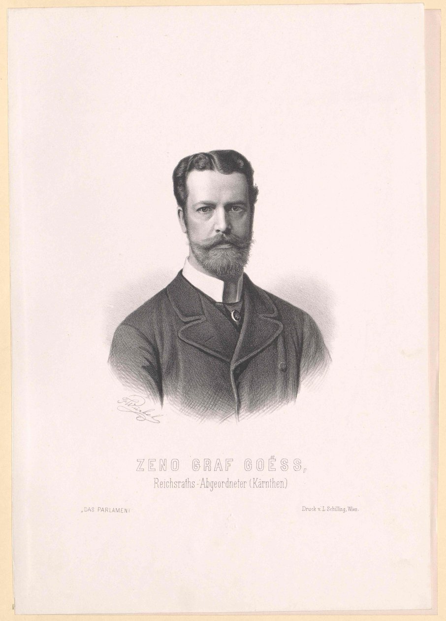 Zeno hrabě Goess od Artist Unknown