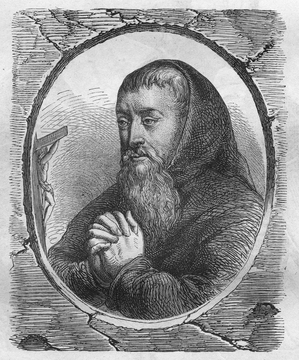 portrét Françoise Josepha Le Clerc du Tremblay, markýze de Maffliers, známého jako otec Josef kapucínský řeholník a francouzský státník . od Artist Unknown
