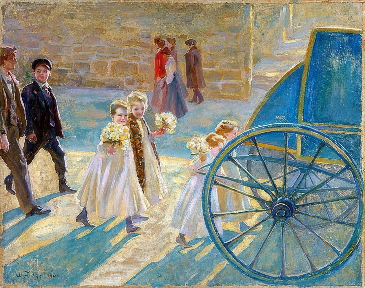 Pohřeb dítěte. 1909 od Arturo Fittke