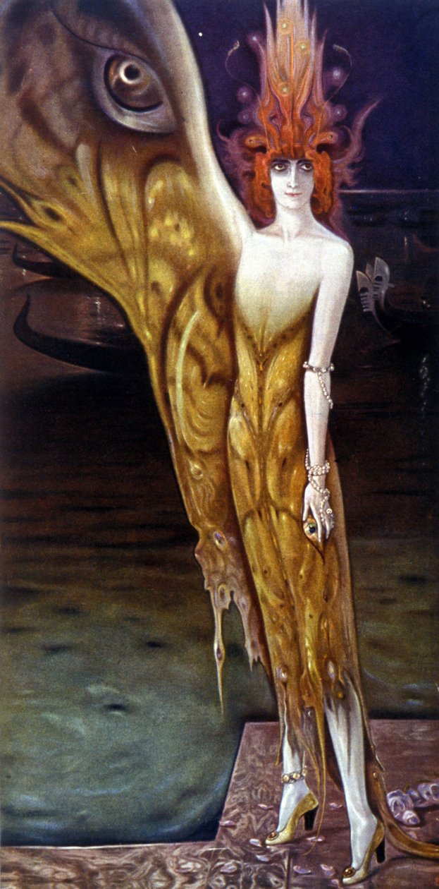 Portrét Marchesa (Marquise) Luisa Casati (1881-1957), Arturo Martini (1885-1947) v roce 1912. od Arturo Martini
