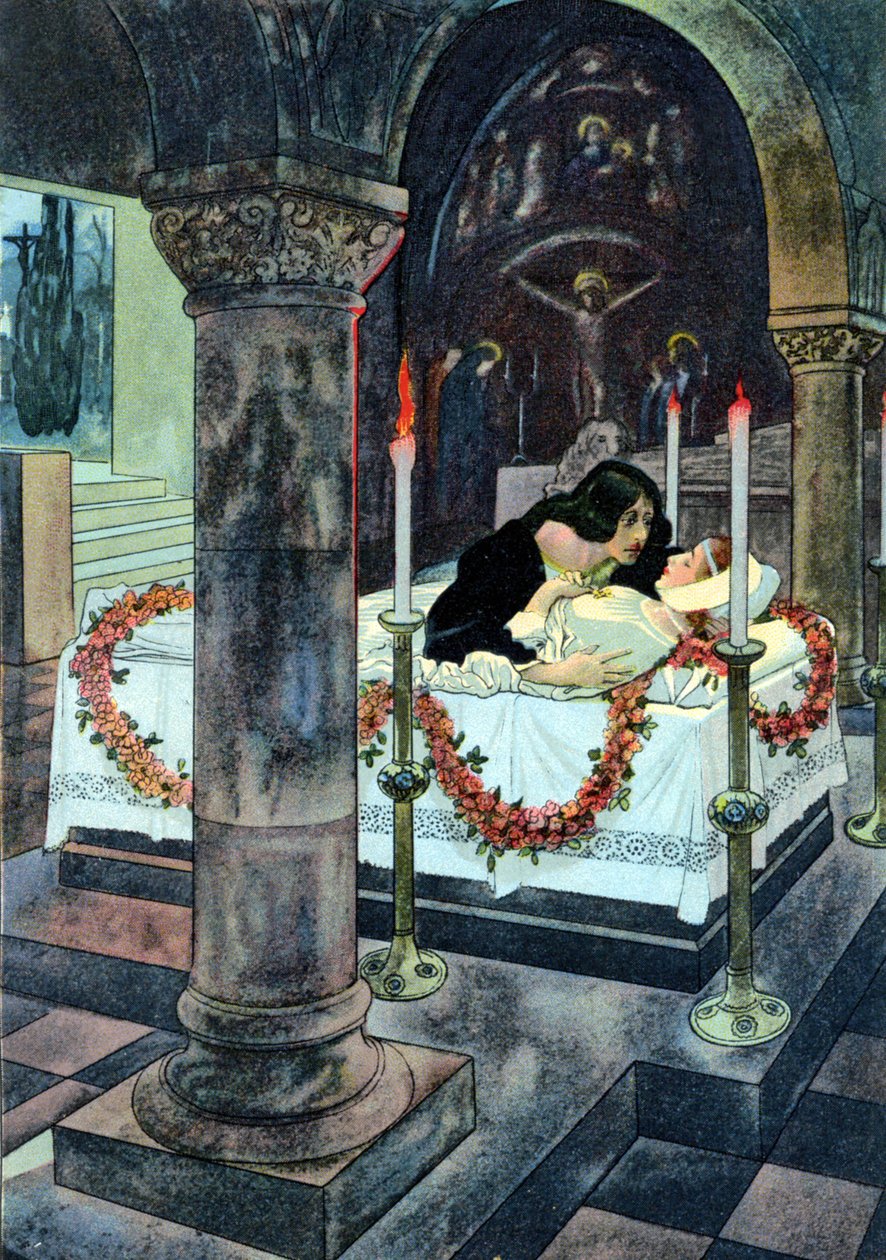 Romeo a Julie, kolem roku 1880 (tisk) od Artus Scheiner