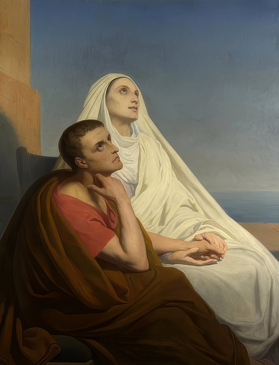 Svatý Augustin se svou matkou Monikou von Tagaste. 1854 od Ary Scheffer