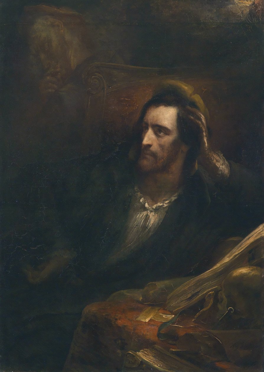 Faust ve své pracovně, podepsán a datován Ary Scheffer 1831 vpravo dole od Ary Scheffer