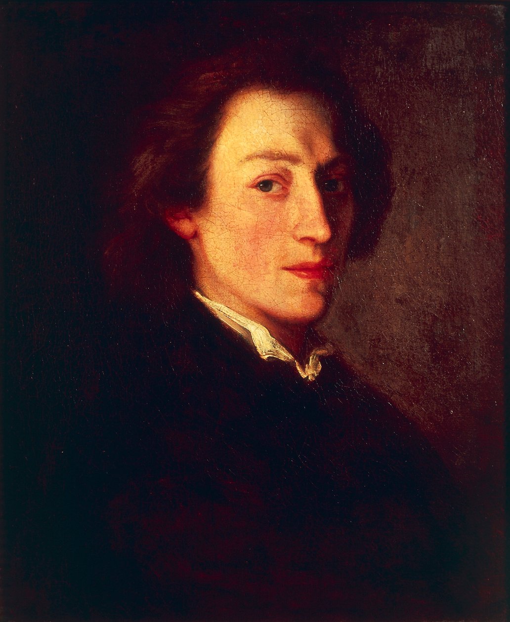 Francie, Versailles, Portrét polského skladatele a klavíristy Frederika Chopina (1810 - 1849) od Ary Scheffer
