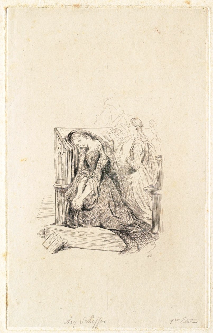 Markéta v kostele od Ary Scheffer