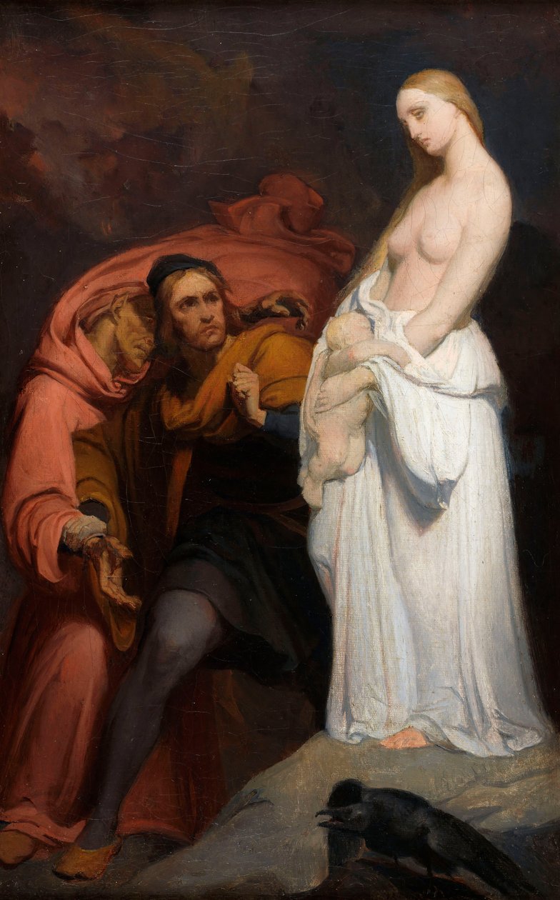 Marguerite drží své mrtvé dítě, c. 1846. od Ary Scheffer