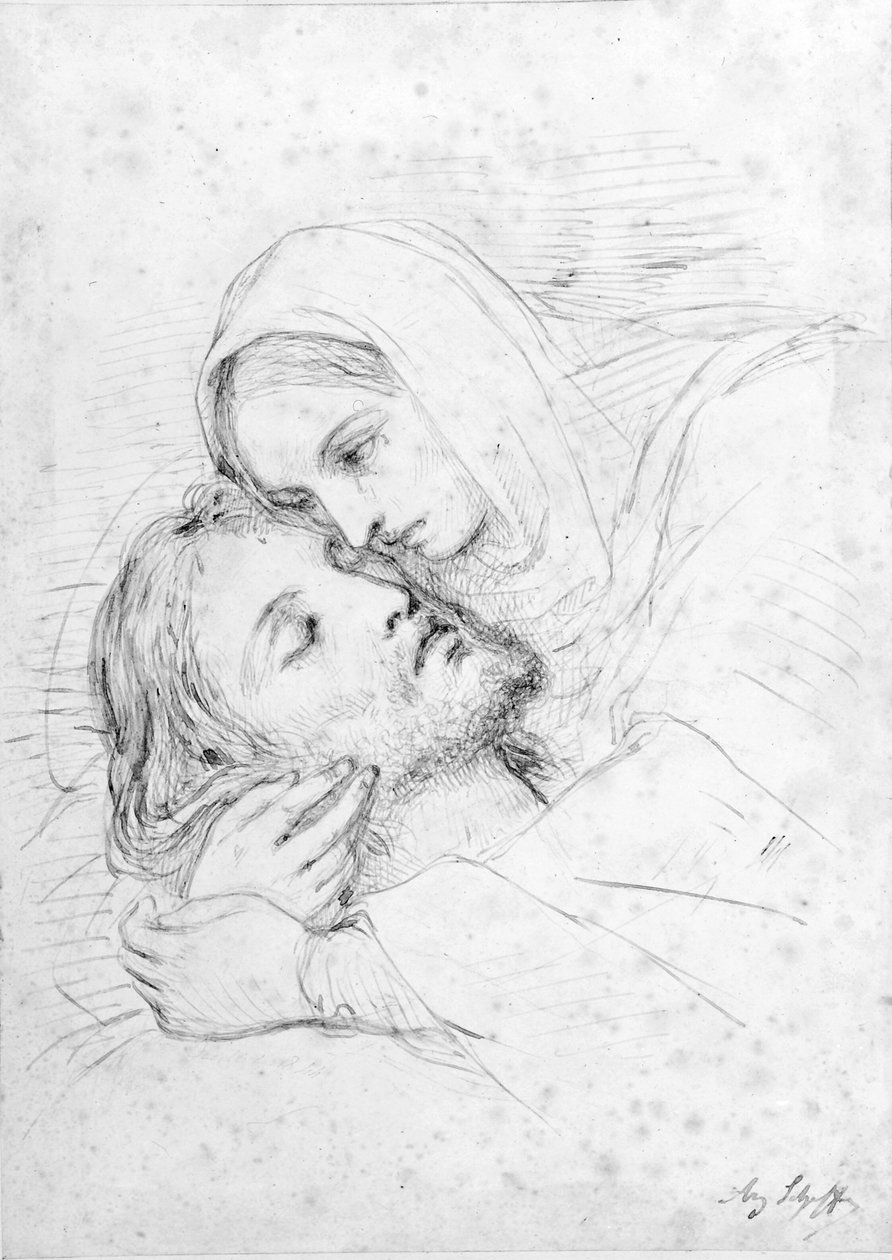 Marie s mrtvým Kristem od Ary Scheffer