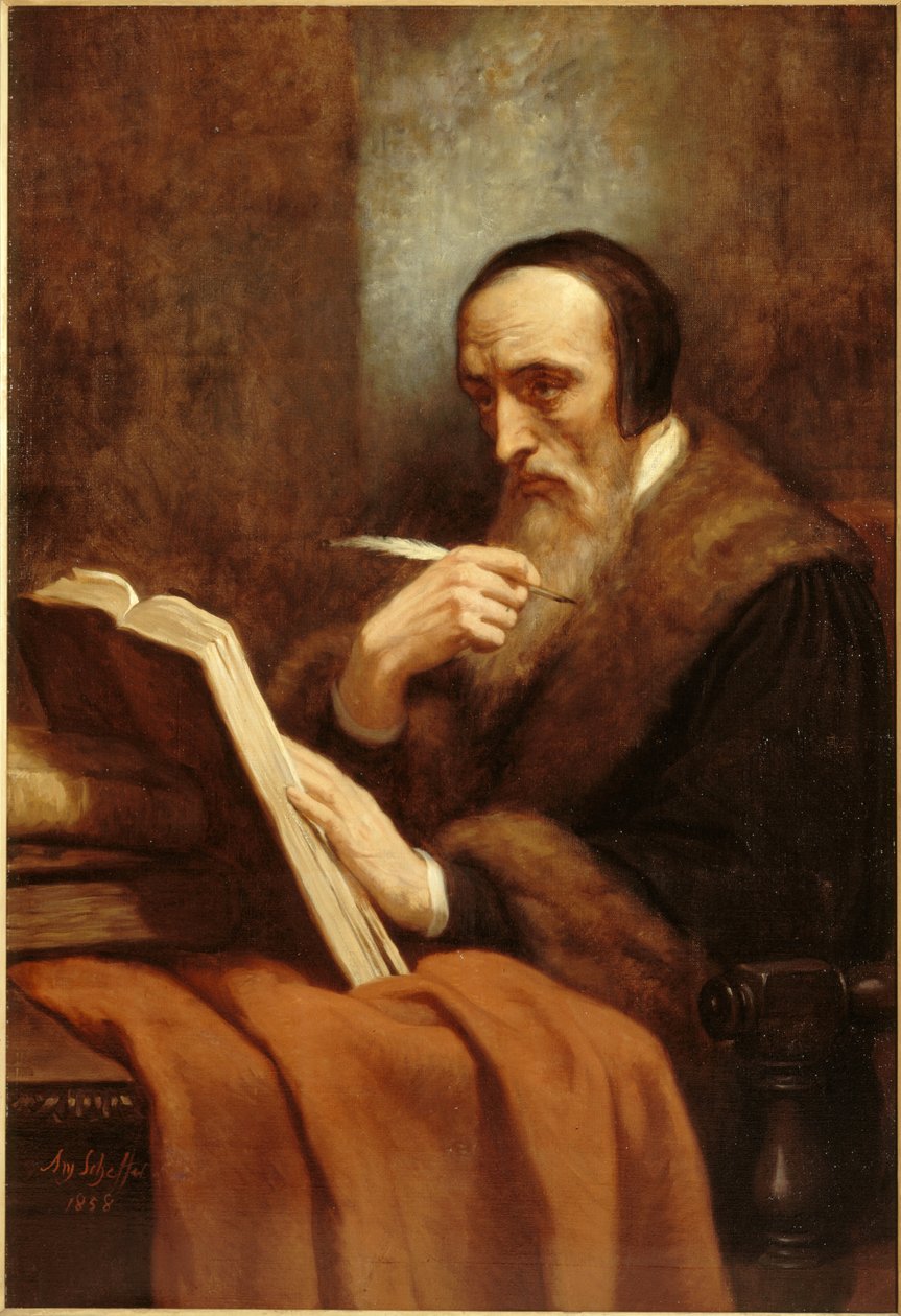 Portrét Jana Kalvína 1509-1564, 1858. od Ary Scheffer