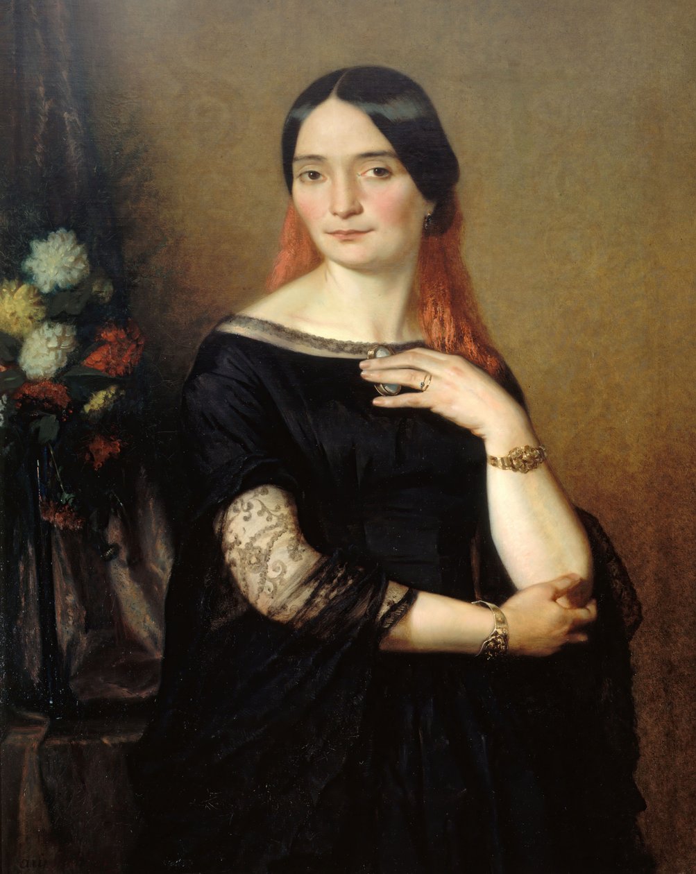 Portrét herečky Mademoiselle Mars Anne Francoise Hyppolyte Boutet 1779-1847. od Ary Scheffer