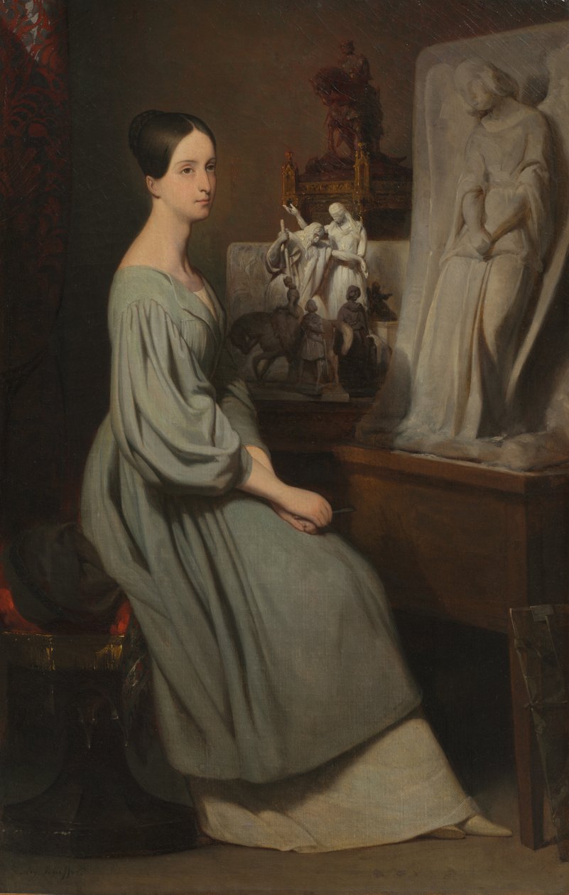 Princezna Marie dOrléans ve svém ateliéru, c. 1838. od Ary Scheffer