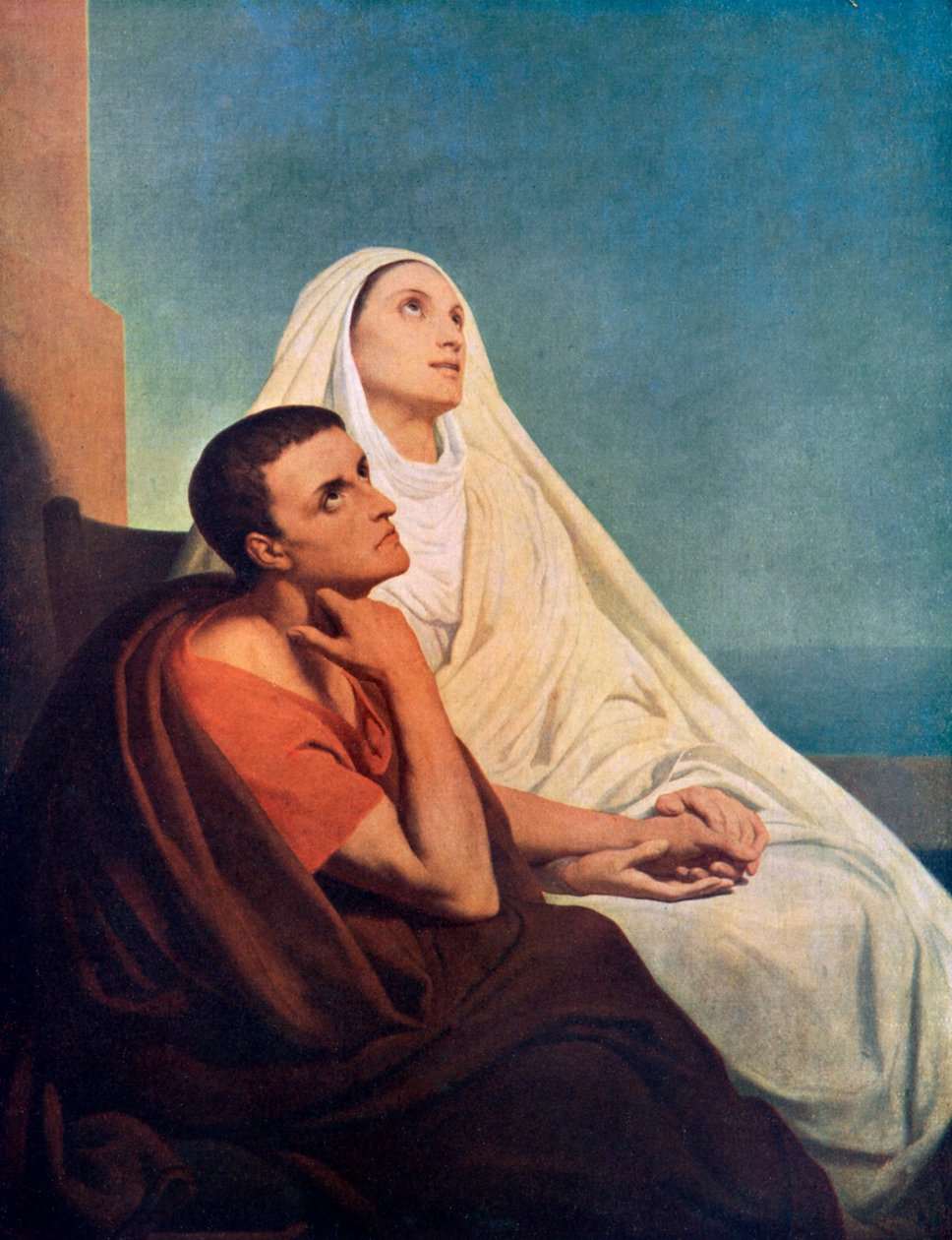 Svatý Augustin se svou matkou svatou Monikou, 1855 1926. od Ary Scheffer