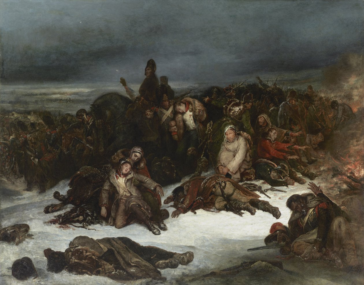 Ústup Napoleonovy armády z Ruska v roce 1812 od Ary Scheffer
