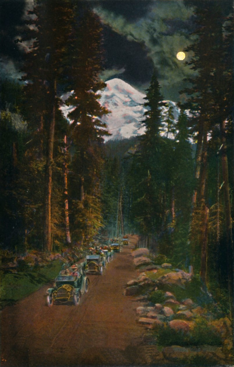 Na cestě z národního parku Mount Rainier, Washington, c1916 od Asahel Curtis