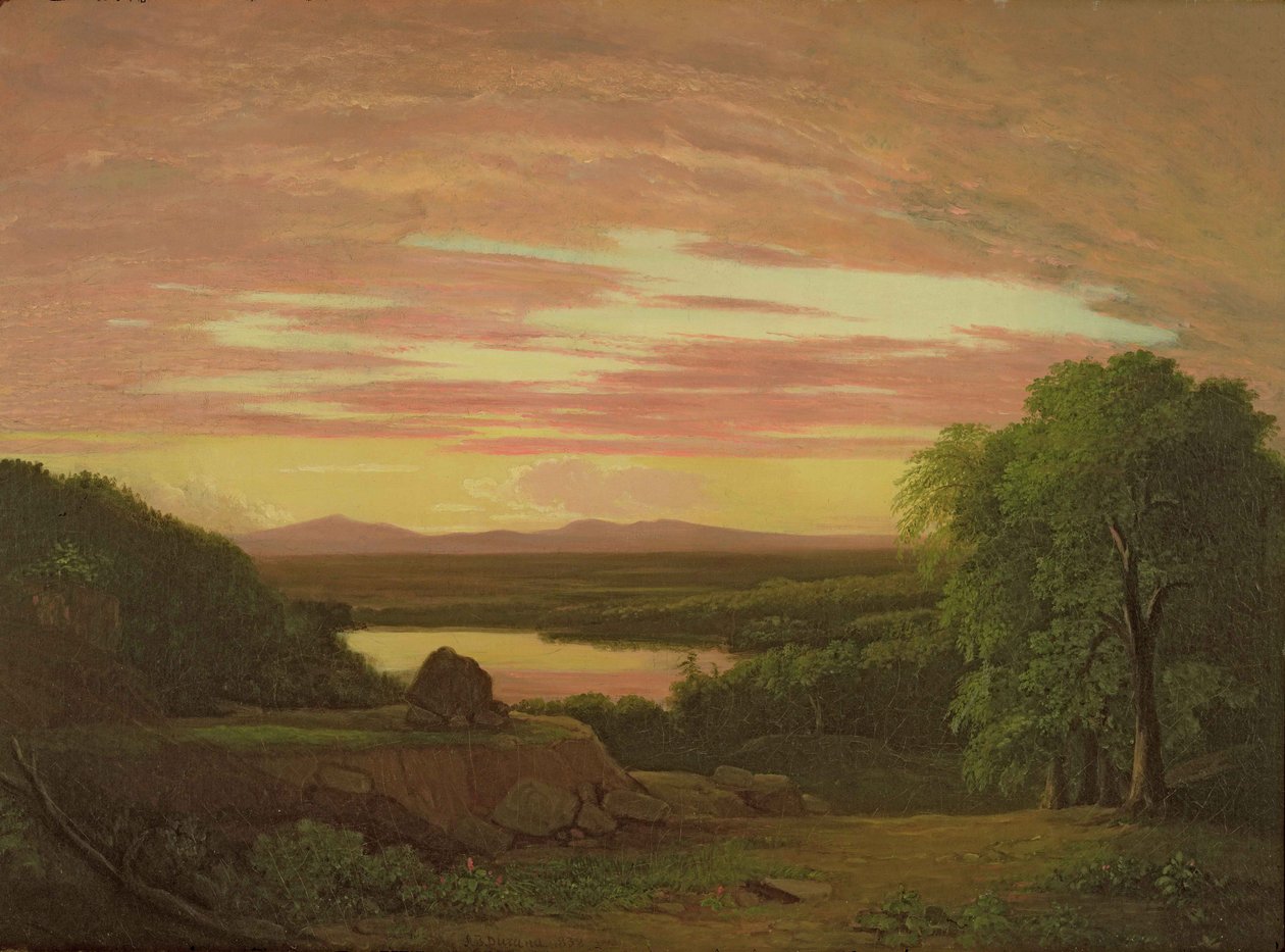 Krajina, západ slunce, 1838 od Asher Brown Durand