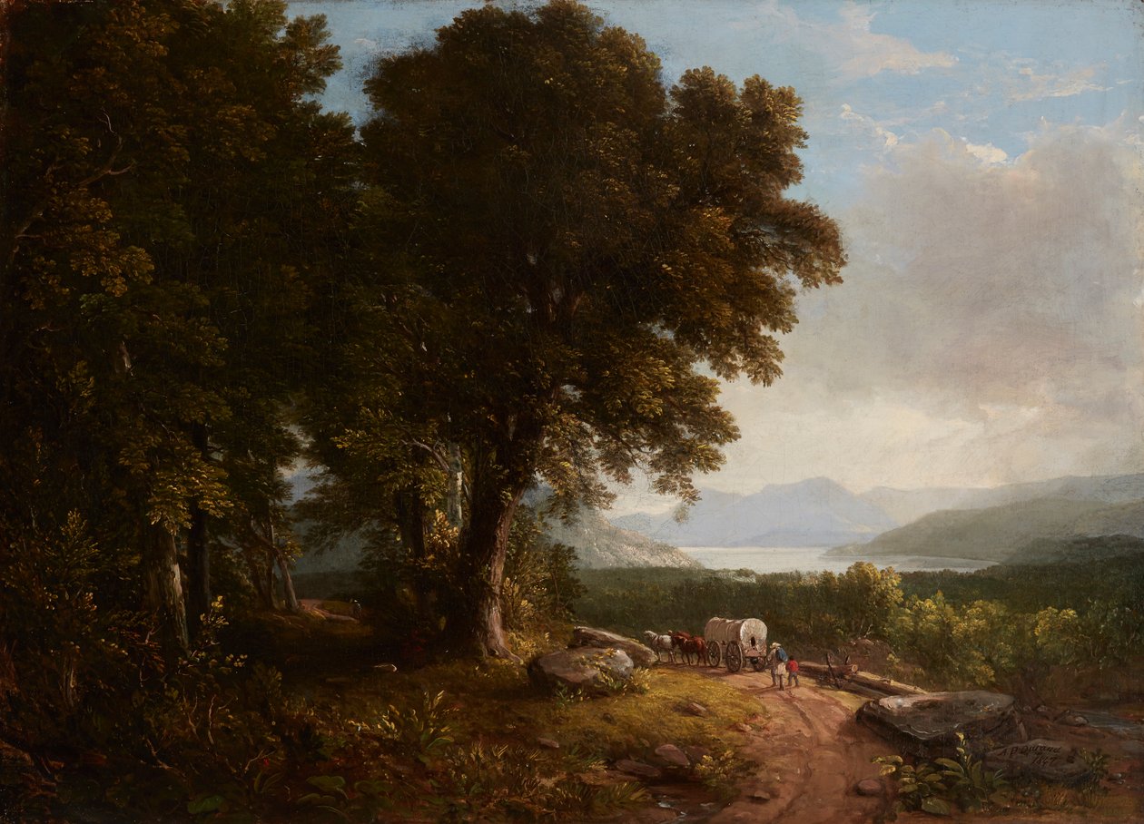 Krajina s krytým vozem od Asher Brown Durand
