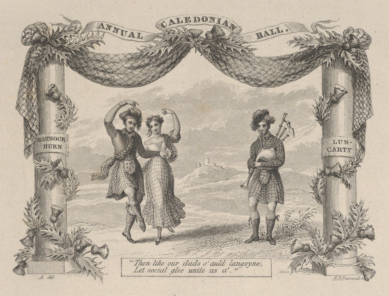 Každoroční vstupenka na Caledonian Ball, 19. století. od Asher Brown Durand