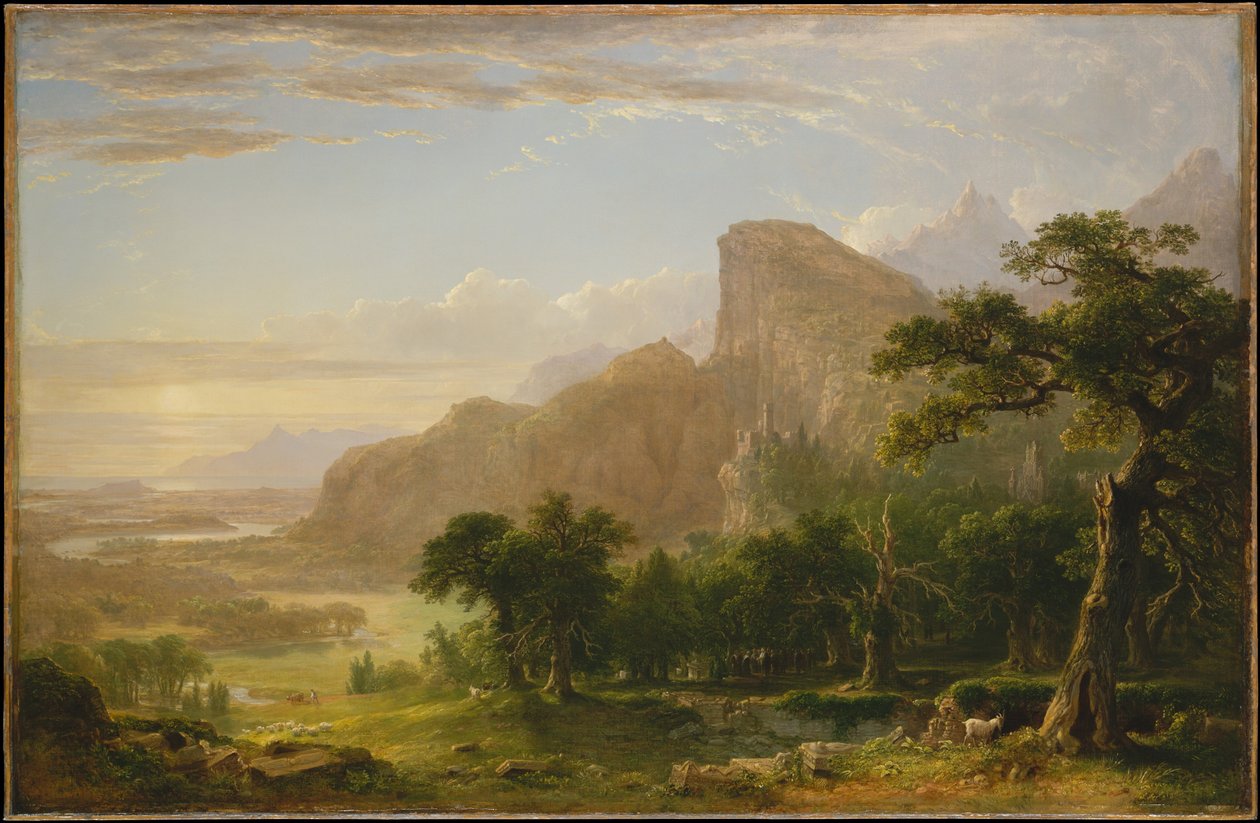 Krajina - scéna z filmu "Thanatopsis" od Asher Brown Durand