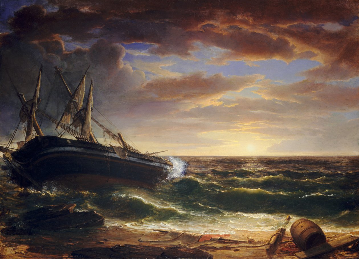Stranded Ship, 1844. od Asher Brown Durand