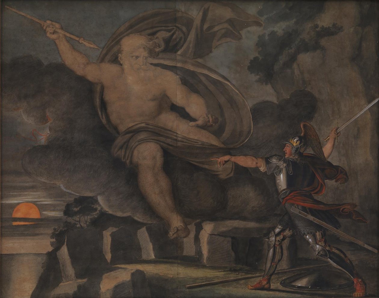 Fingalova bitva s duchem Lody od Asmus Jacob Carstens
