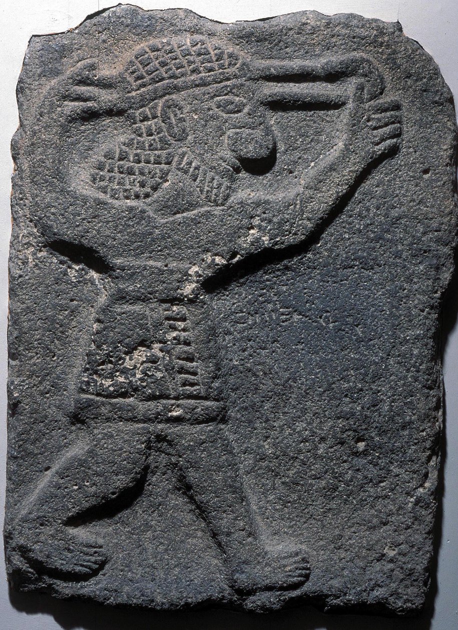 Postava střílí z praku, Tell Halaf od Assyrian