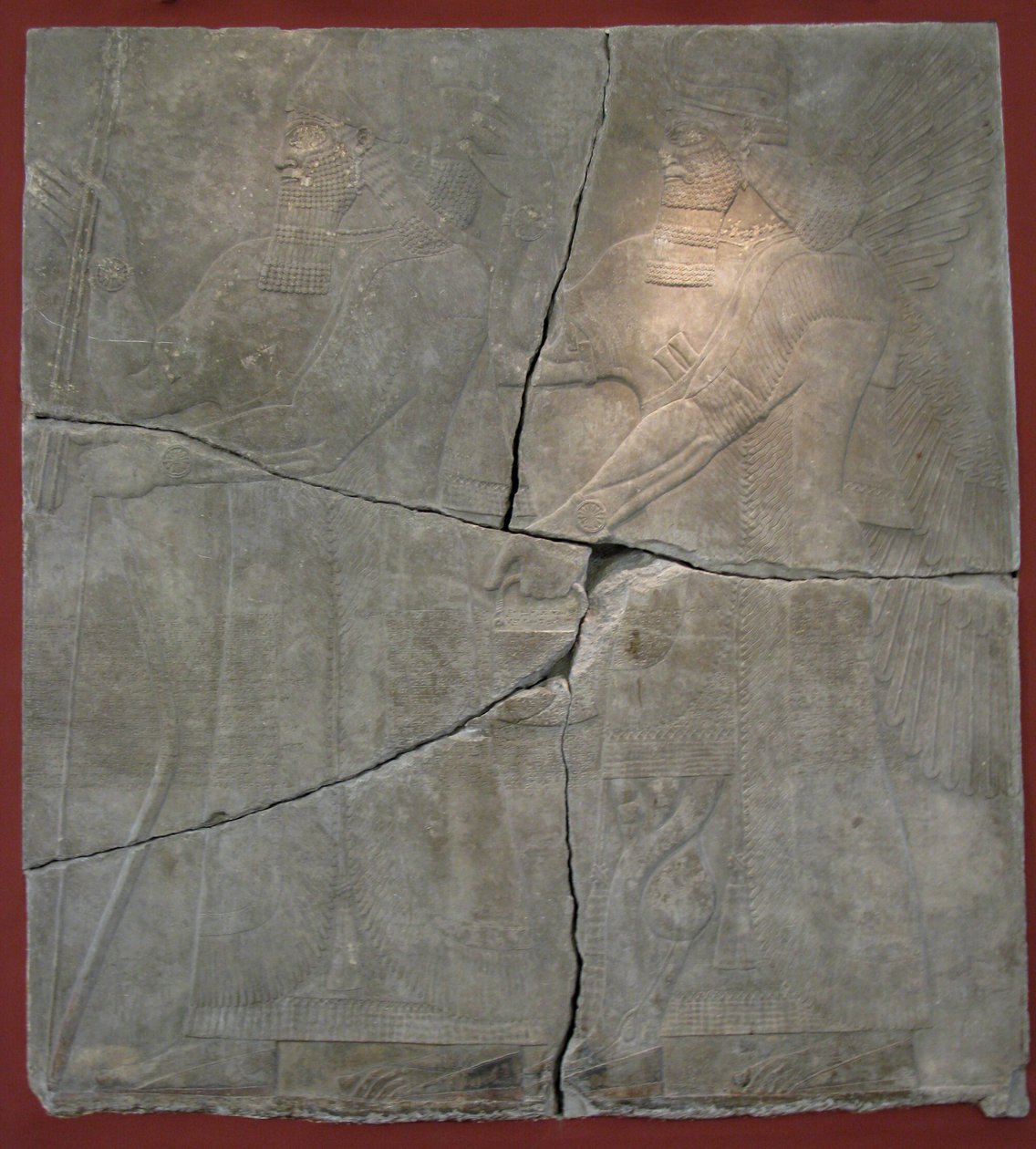 Král Ashurnasirpal II a jeho Bůh. Reliéf z paláce Ashurnasirpal II v Kalhu, Nimrud, 9. století před naším letopočtem od Assyrian