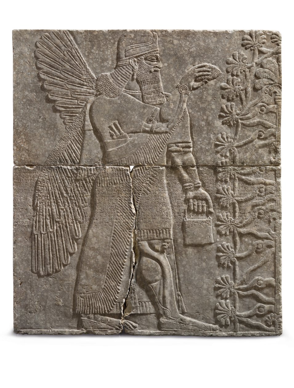 Reliéf okřídleného génia, vláda Ashurnasirpal, c.883-859 př.nl od Assyrian