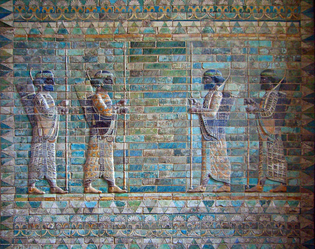 Vlys Lukostřelců z paláce Darius I v Susa, c. 510-c. 500 před naším letopočtem od Assyrian