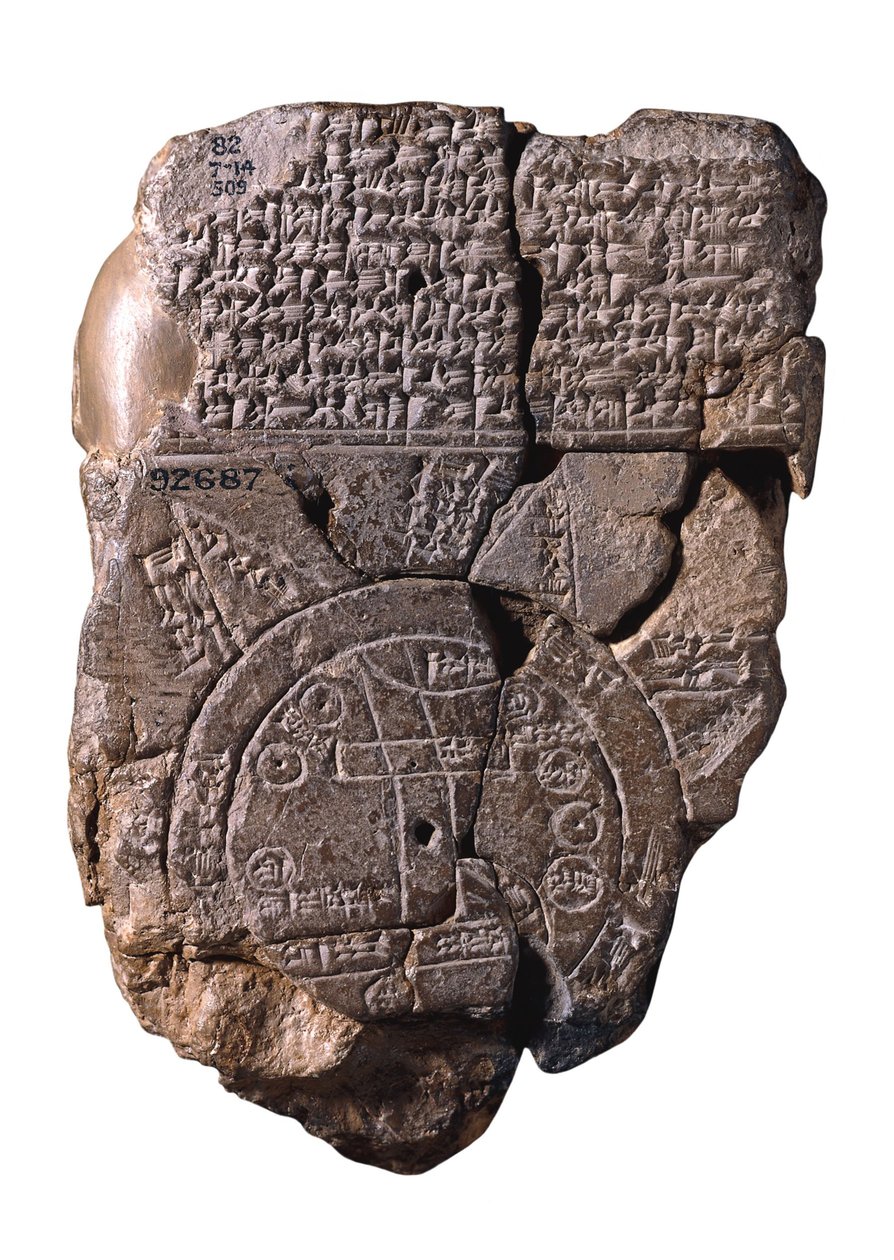 Babylonská mapa světa, c. 510-c. 500 před naším letopočtem od Assyrian