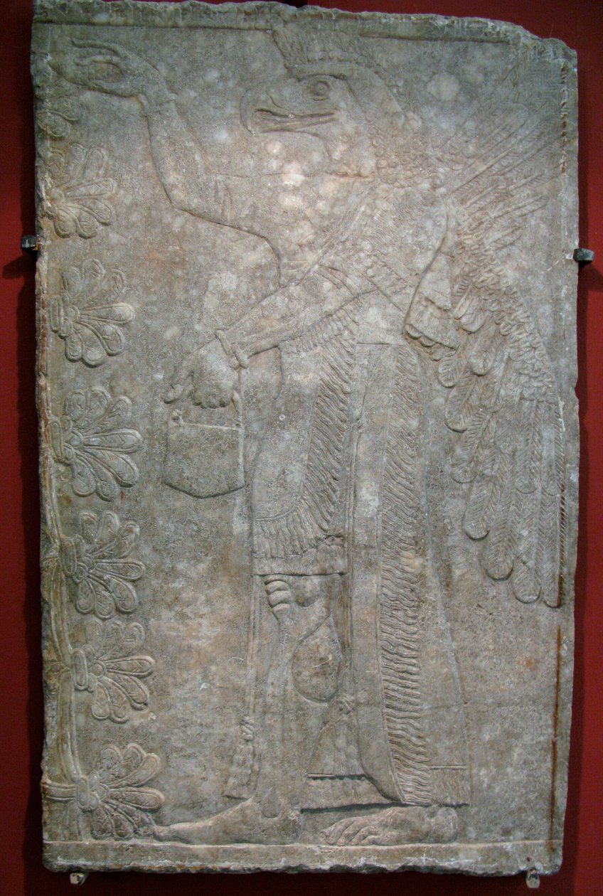 Reliéf z paláce Ashurnasirpal II v Kalhu, Nimrud, 9. století před naším letopočtem. od Assyrian Art.