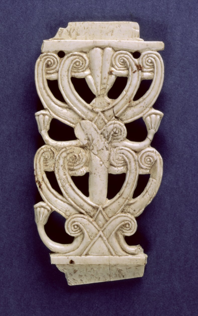 Fragment palmety z pevnosti Shalmaneser, Nimrud, 8. století před naším letopočtem od Assyrian School