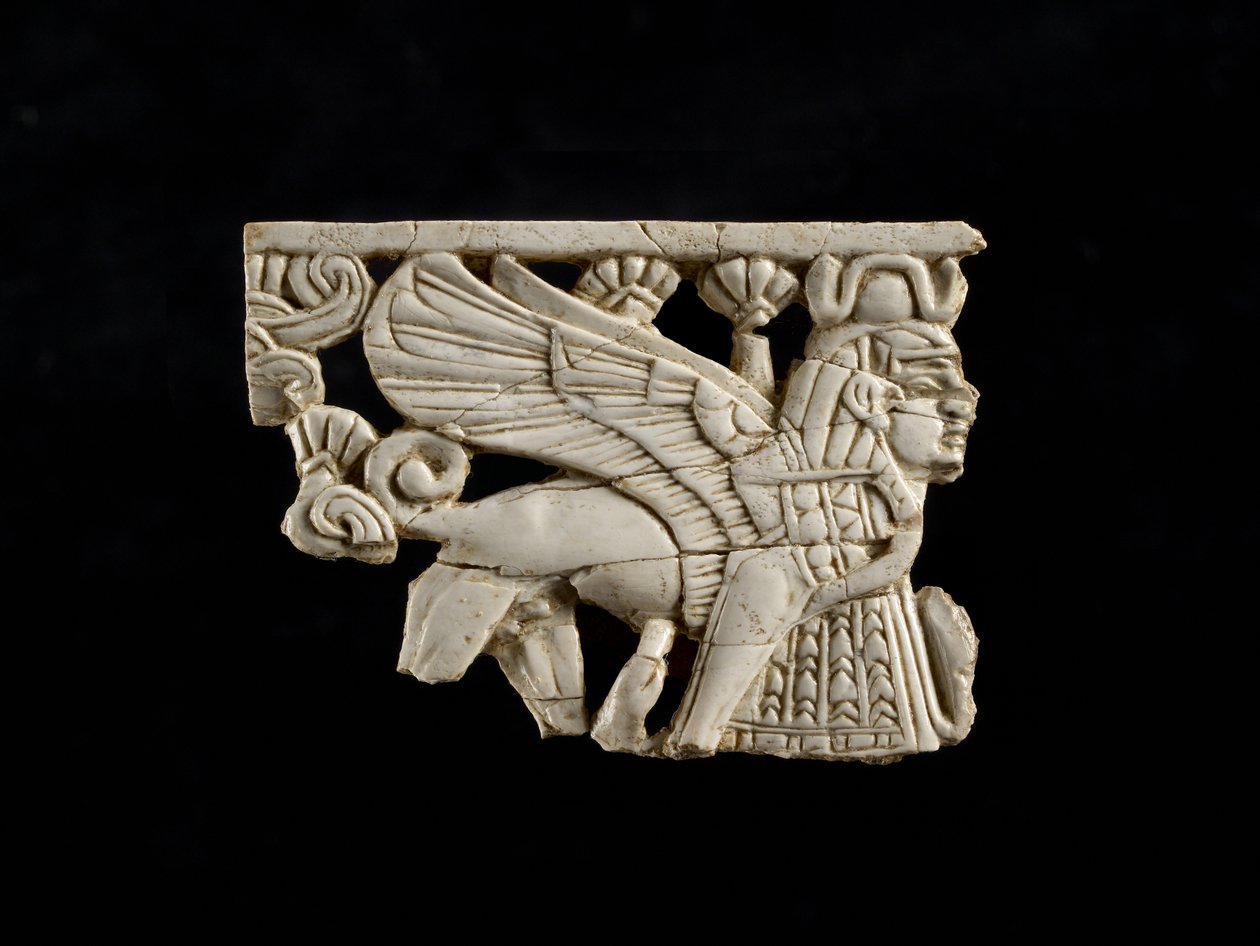 Fragment sfingy z Fort Shalmaneser, Nimrud, Asyřan, 8. století před naším letopočtem od Assyrian School