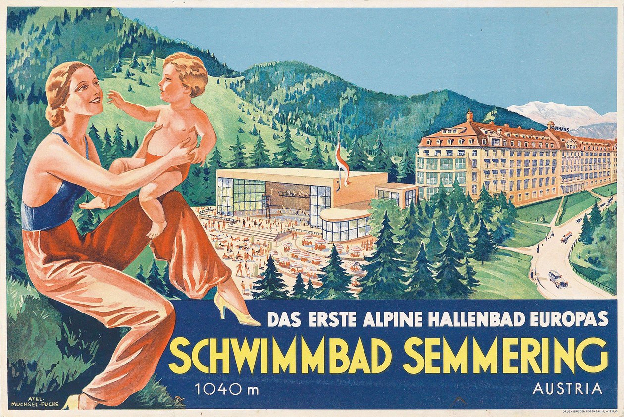 Koupaliště Semmering, 30. léta 20. století. od Atelier Muchsel Fuchs