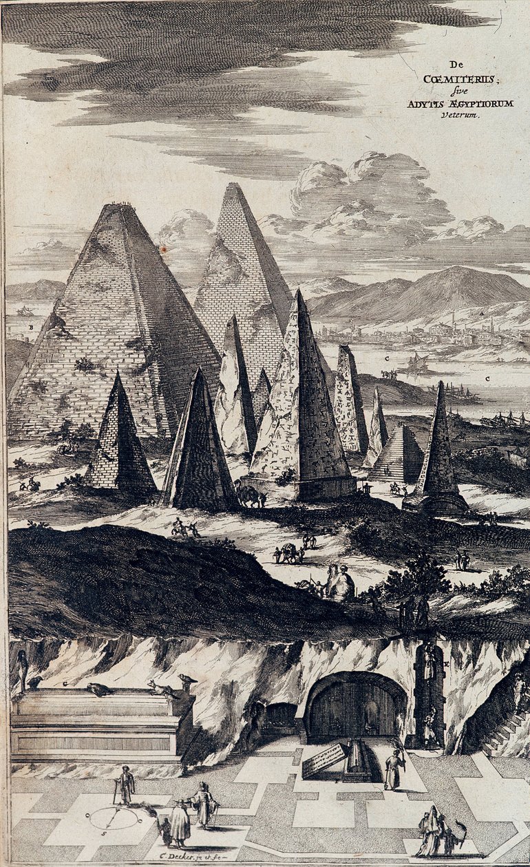Pyramidy černých faraonů - v ""Sphynx mystagoga"" od Athanase Kircher od Athanasius Kircher