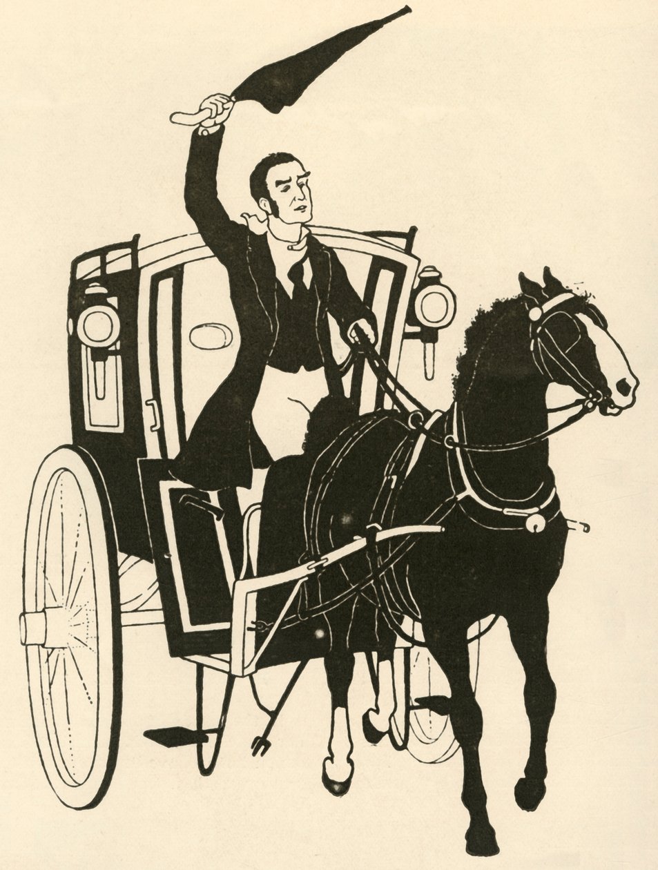 „Uchopte otěže jednou rukou a rozhýbejte koně jeho deštníkem“, 1928. od Athelstan Rusden