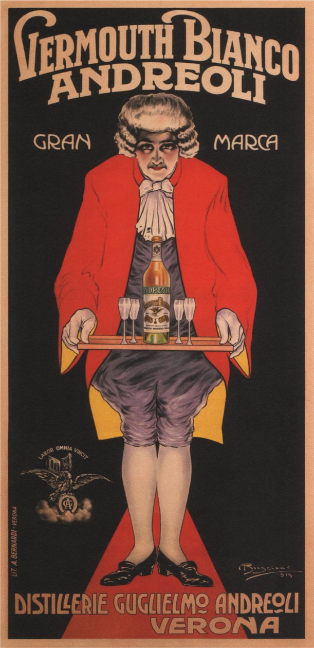 Vermut Bianco Andreoli, 1919 od Attilio Bresciani